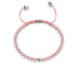 Rosenquarz | 925er Sterlingsilber | Makramee-Armband mit Fokus-Edelstein